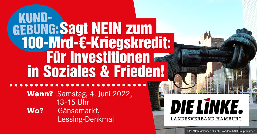 Sagt Nein zum 100-Mrd-Euro-Kriegskredit!