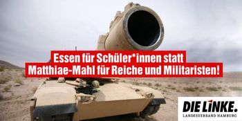 Demonstration 'Schulessen statt Elitenspeisung' am 28.02. um 18 Uhr auf dem Flaggenplatz