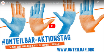 unteilbar# Menschenkette in Hamburg am 14. Juni geplant.